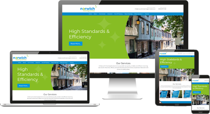 Norwich Cleaning Services website design